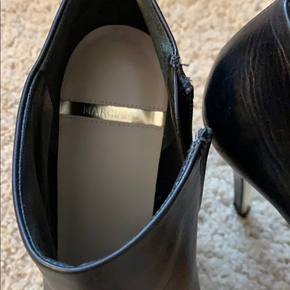 Marciano leather booties with gold heel accent 8.5 - Picture 2 of 8